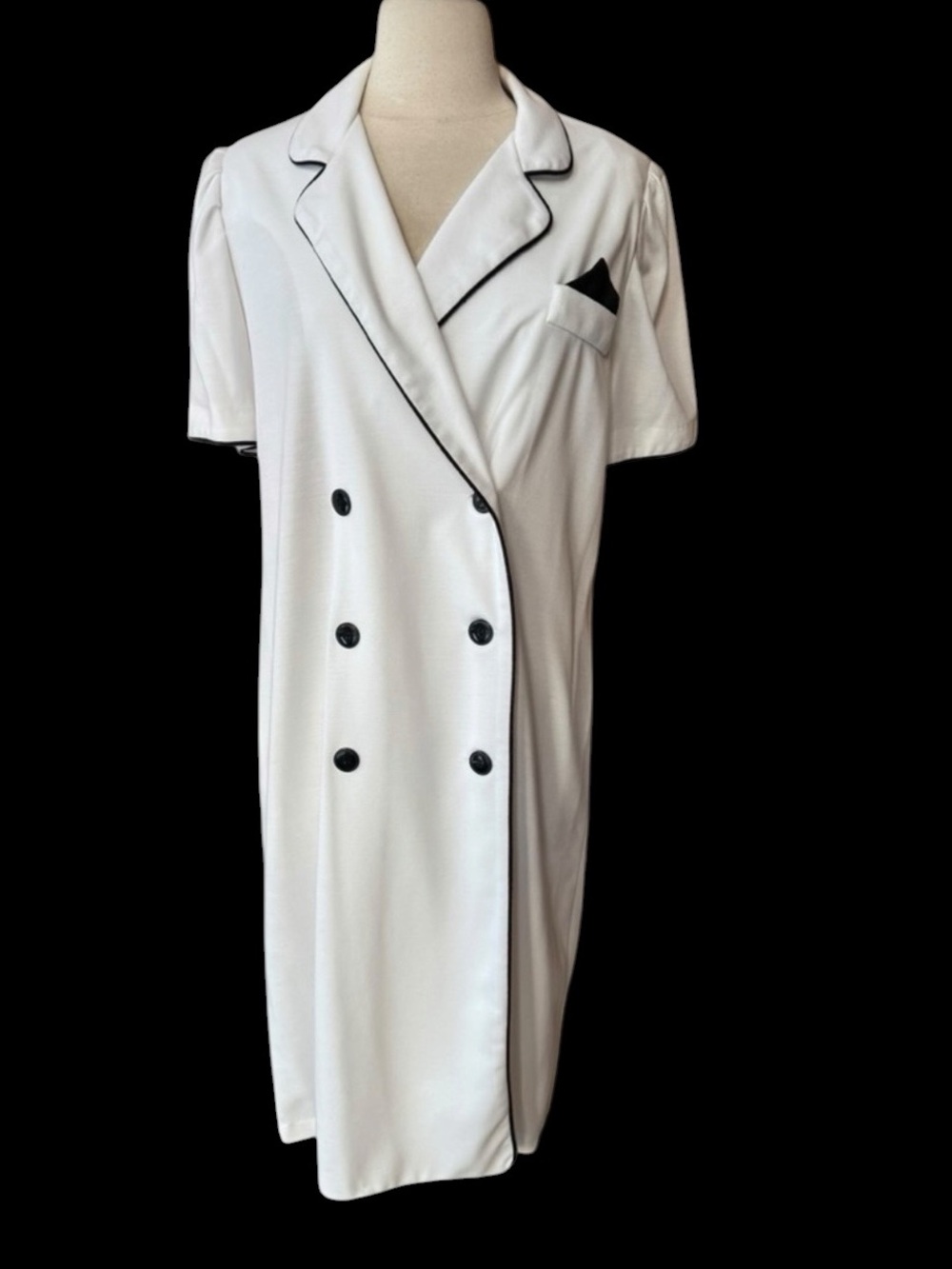 1970s/80sβ Itβs A Lehigh Double-Breasted Career Dress